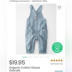 100% Organic Cotton Overalls
